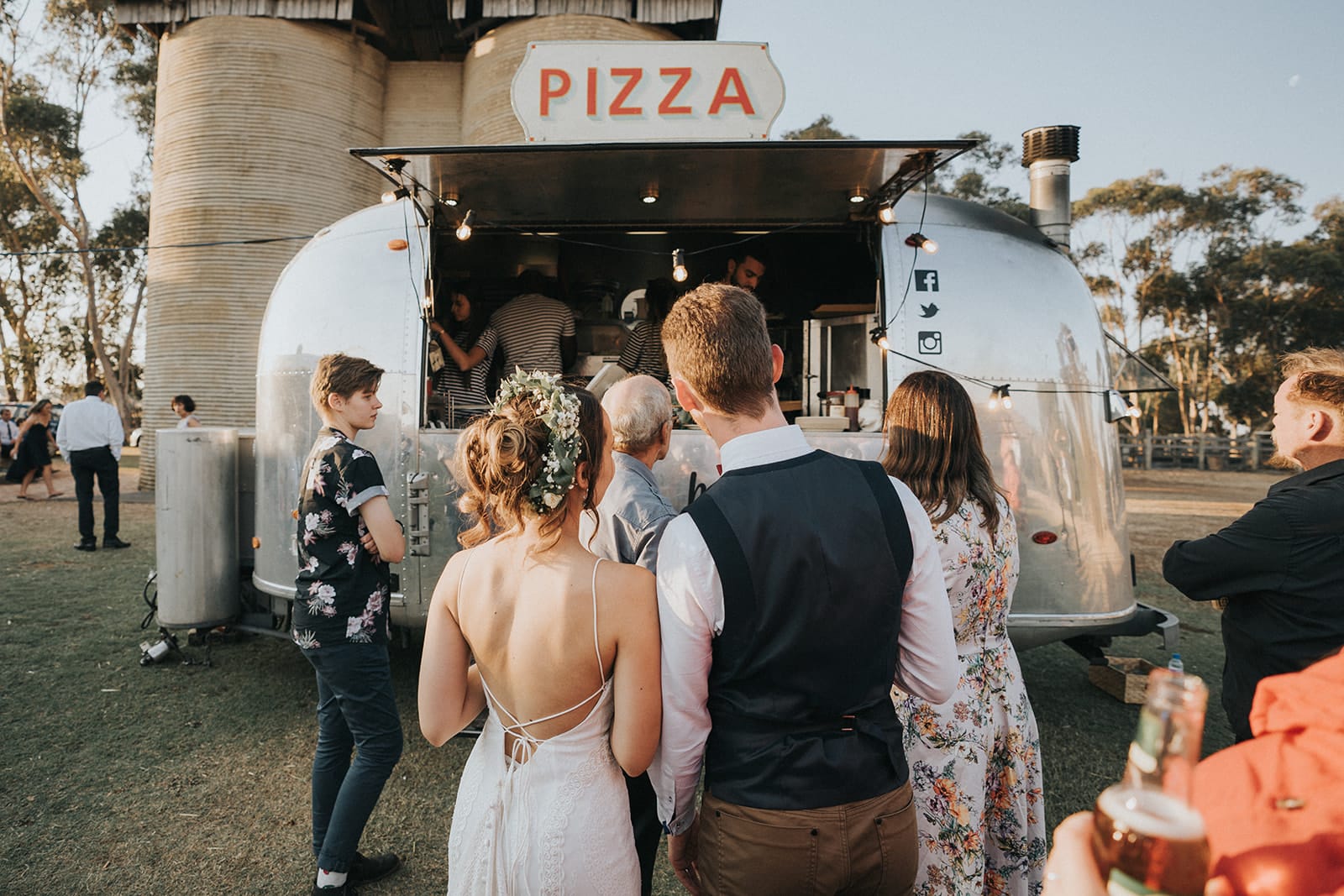 Allegra vintage Airstream pizza truck at Melbourne private party